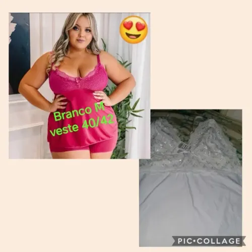 Baby doll branco novo