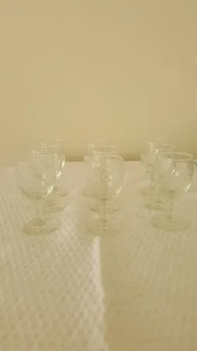 9 Taças de licor de cristal
