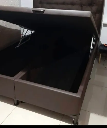 Mega Oferta Base Queen Baú 1,98m X 1,58m Nova
