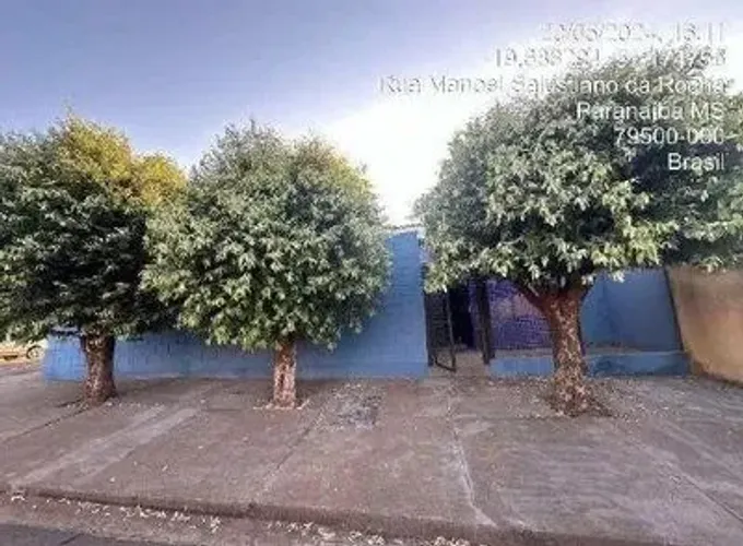 Terreno 225m² c/ construção, Desocupado na Vila Santo Antônio, Paranaíba/MS
