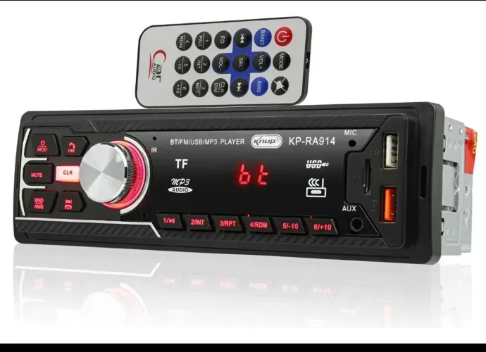 Som Automotivo MP3 Player KP-RA914 Bluetooth USB instalado 