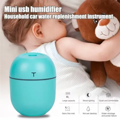 Umidificador de Ar para Carro e Casa 220ml Cor Verde