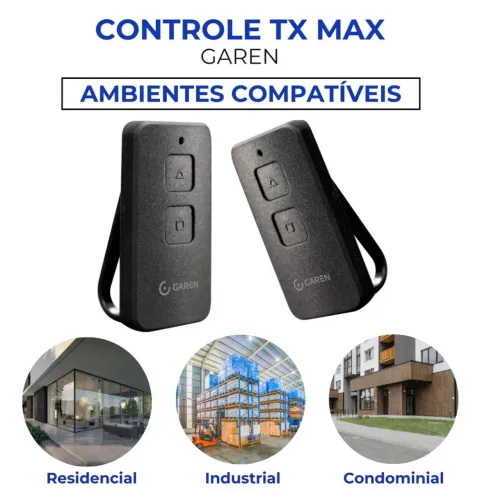 Controle remoto Garen TX MAX Preto (Honestidade e Qualidade é na distribuidora JK)