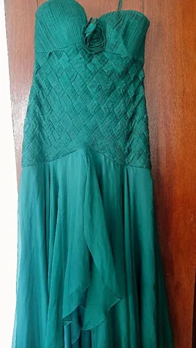 Vestido verde escuro P/M