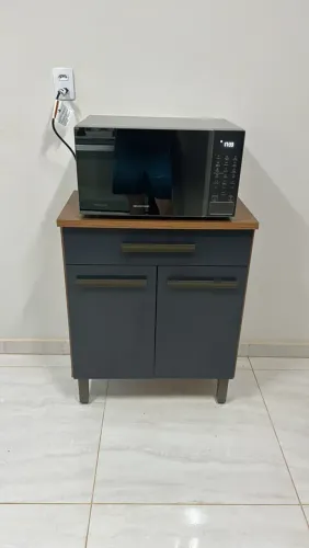 Balcão de cozinha Omega com 2 portas e 1 gaveta - 3 opções de cores