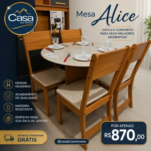 Mesa de jantar Alice redonda