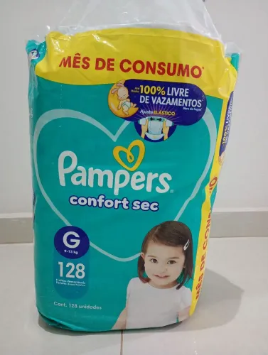 Vendo Pacotão de Fraldas, Pampers Confort Sec, Tamanho G