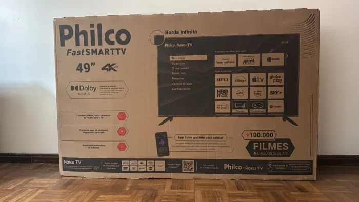 Lacrada na Caixa - Smart TV Philco 49 polegadas 4k UHD