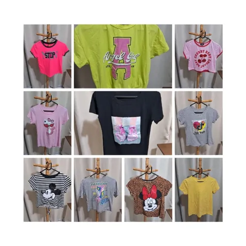 Kit com 16 Blusas Infantis Femininas Tamanho 10 ao 12 Anos