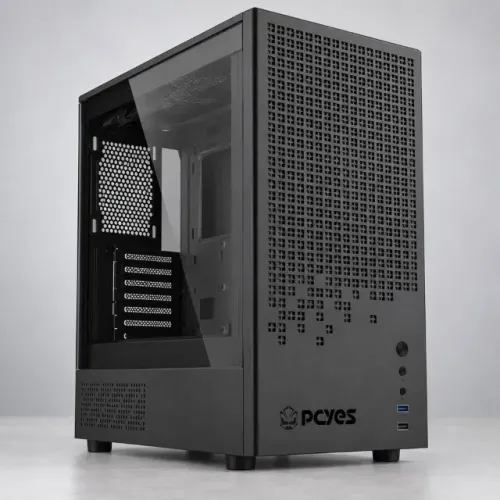 Gabinete Gamer PCYes Ozara Preto Vidro Temperado mATX