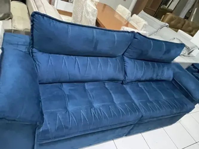 SOFA RETRATIL E RECLINAVEL 2.50 MT MOLAS ENSACADAS