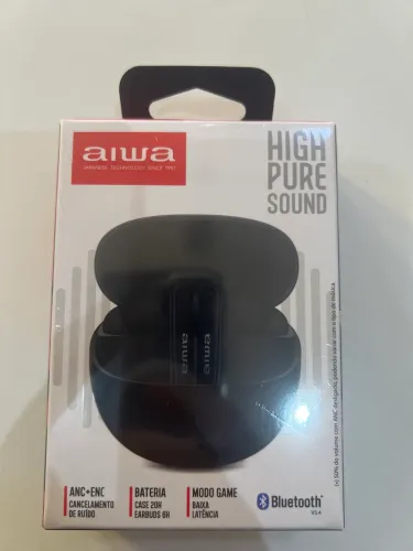 Fone de ouvido aiwa sem fio 26horas de bateria
