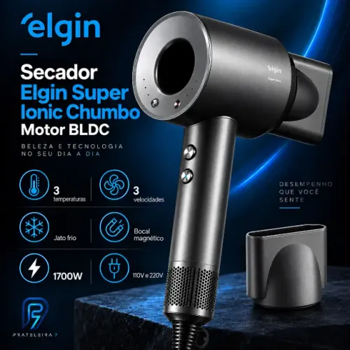 Secador Elgin Super Ionic Chumbo Motor BLDC 1700W