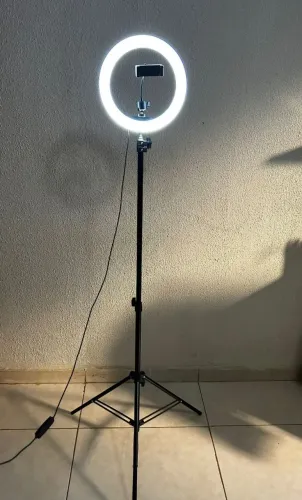 ? Ring Light com Tripé e Suporte para Celular - Iluminação para Fotos e Vídeos!