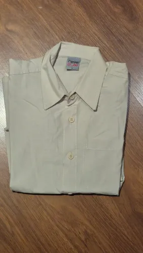 Camisa social 12 anos bege