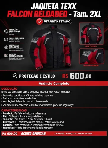 Jaqueta Texx Falcon Reloaded
