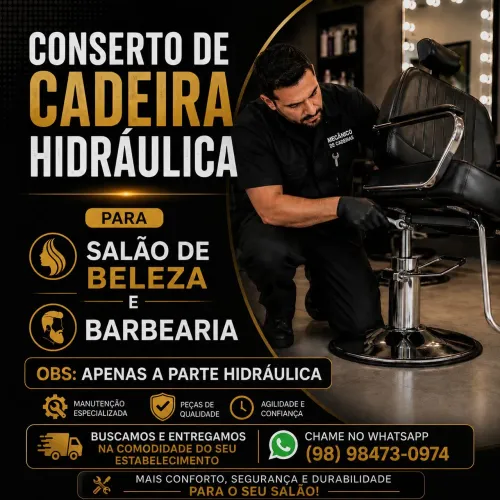 CONSERTO DE CADEIRA HIDRÁULICA PARA SALÃO DE BELEZA E BARBEARIA