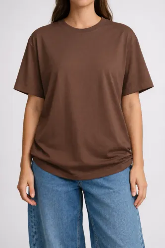 Camiseta casual feminina 100% algodão