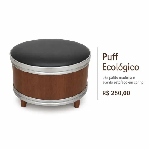 Puff Ecológico com pés palito 