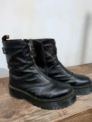 Coturno botas estilo inglês nola preto veggie shoes