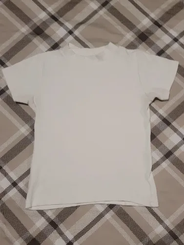 blusa branca canelada gola redonda PP ao P