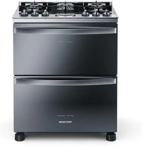 Fogão de Piso 5 bocas Inox Brastemp