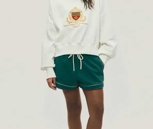 green athletic shorts welcome sunny garments
