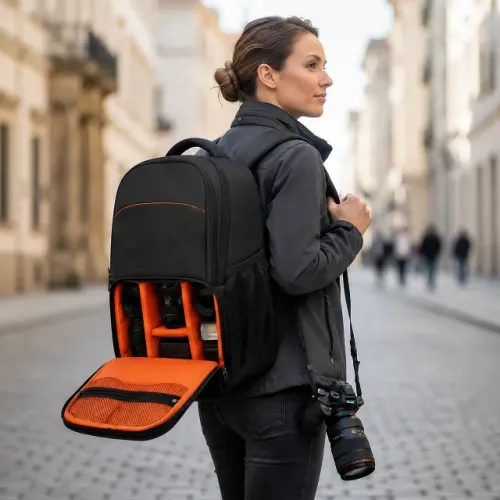 Mochila Fotográfica Profissional para Câmera com Divisórias Ajustáveis