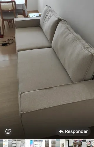Vendo Sofá de Linho 2,20 m - Excelente Estado