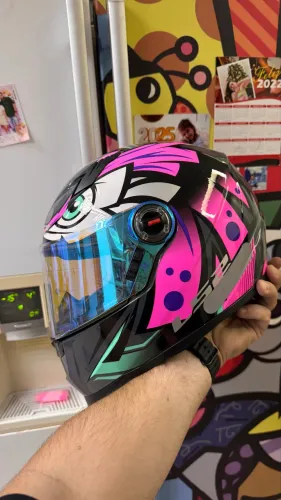 Capacete LS2 Tribal Rosa