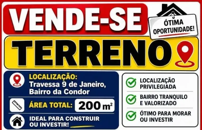 Terreno para vender no Centro de Belém