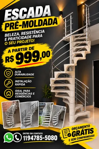 Escada Pré moldada a partir de R$ 999,00