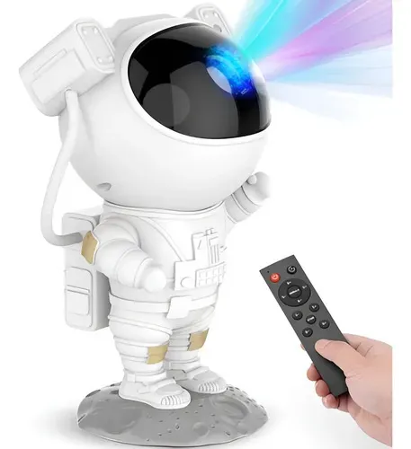 Caixa bluetooth com ASMR e efeito galáxias astronauta 