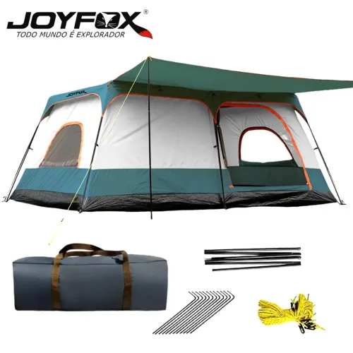 Barraca De Camping Acampamento 4-8 Pessoas  Impermeavel 2000mm Grande Varanda JOYFOX