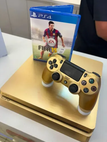 PS4 SLIM 1TB GOLD DOURADO SEMINOVO