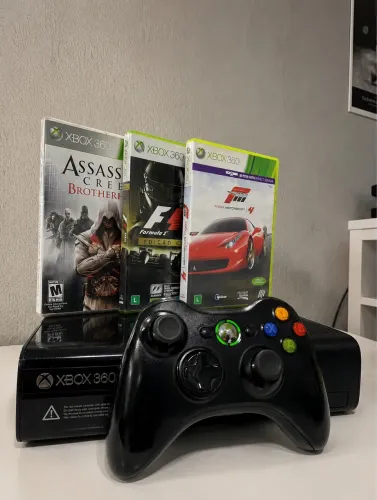 XBOX 360 BLOQUEADO 2 CONTROLES ORIGINAIS E 3 JOGOS ORIGINAIS