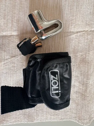 Trava Disco Moto Anti Furto 5,5mm Universal Cadeado Cromada