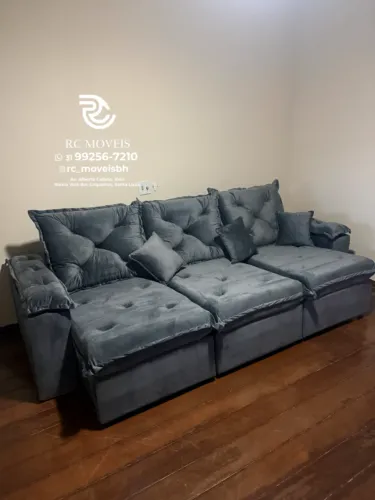 Sofá Retrátil Reclinável 2.70m - Conforto Premium