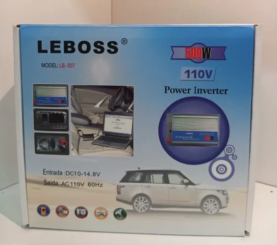 Inversor de tensão veicular 500W 10-14,8VDC para 110VAC Kanup