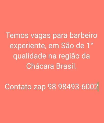 Vaga para barbeiro
