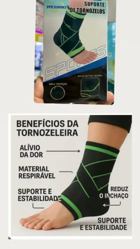 Tornozeleira Ortopédica Compressão Esportiva Alívio da Dor