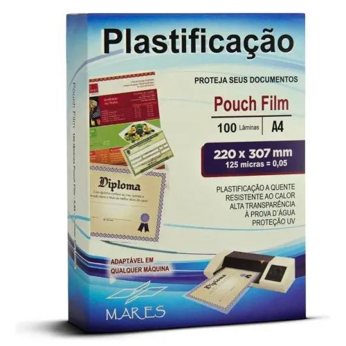 Plástico Para Plastificacão Mares A4 0,05 220x307mm 100un