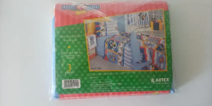 Jogo de cama infantil Mickey for Kids da Artex, 100% algodão