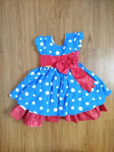 Vestido Infantil Bolinhas Tam 12 a 24 meses