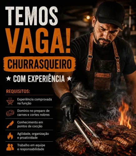 Churrasqueiro com experiência