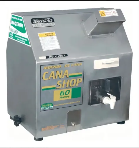 Moenda Cana Shop 60 Elétrica Com 3 Rolos Em Aço Inox Maqtron