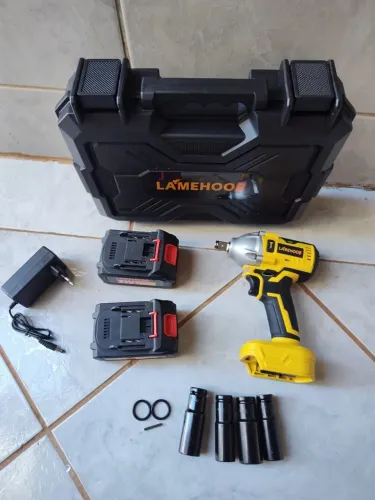 Kit Chave De Impacto 2 Bateria 21v 4ah Sem Fio Brushless Com Maleta E Acessorios