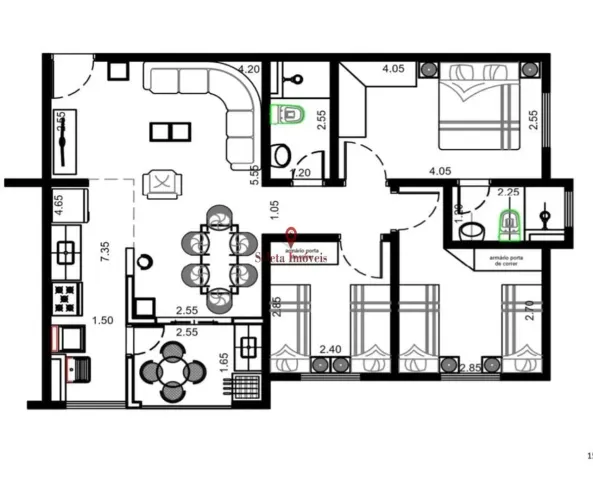 Apartamento para Venda em Rio Claro, Vila Operária, 3 dormitórios, 1 suíte, 2 banheiros, 2