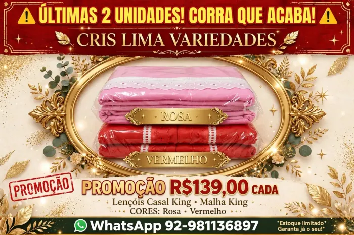 Lençóis de casal malha king