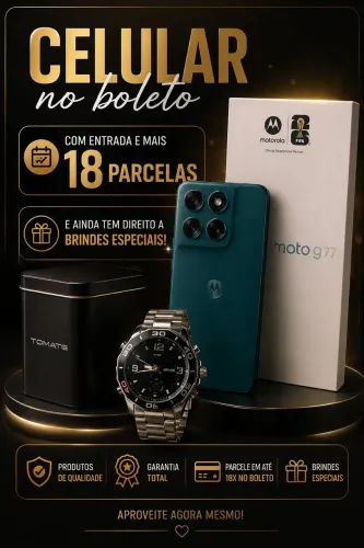 Aparelhos parcelados no boleto , a vista ou nos cartoes de crédito